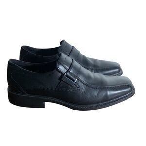 Ecco men’s black leather slip on loafer shoes Sz 10 (44)